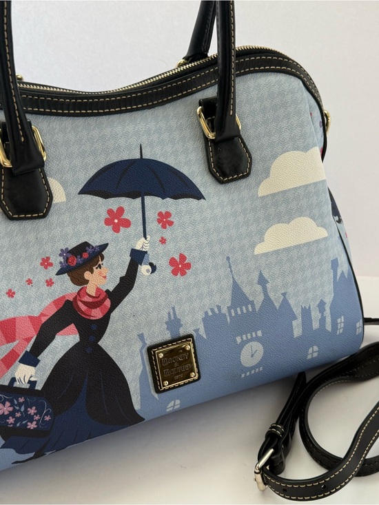 Dooney & Bourke Handbags - RETIRED Dooney & Bourke Disney Mary Poppins Bue Purple Dome Satchel Purse RARE